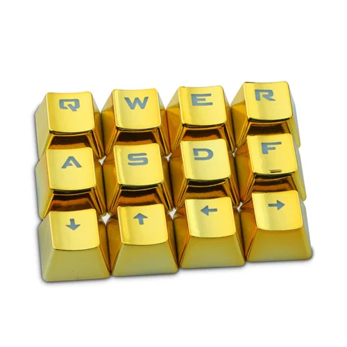 Keycap - در پوش 12 کلید طرح براق با پشیبانی از RGB رنگ طلایی